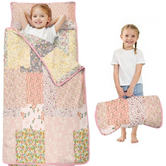 Pioneer Flower Floral Print Pattern Toddler Nap Mats for Kids Preschool,Sleeping Mat Bag or Kids,Toddler Sleeping Bag,Toddler Nap Mat or Daycare