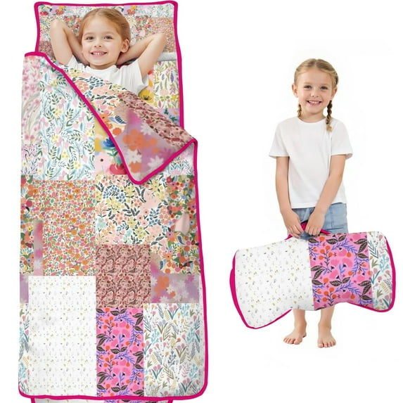 Pioneer Flower Floral Print Pattern Toddler Nap Mats for Kids Preschool,Sleeping Mat Bag or Kids,Toddler Sleeping Bag,Toddler Nap Mat or Daycare