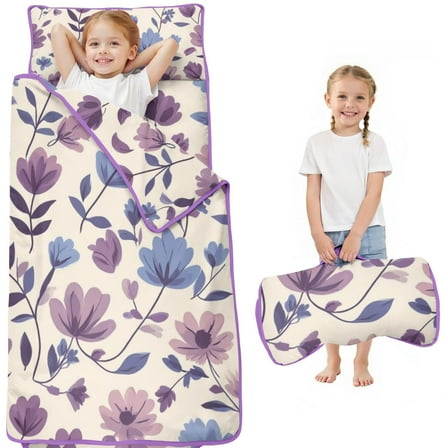 Pioneer Flower Floral Print Pattern Toddler Nap Mats for Kids Preschool,Sleeping Mat Bag or Kids,Toddler Sleeping Bag,Toddler Nap Mat or Daycare