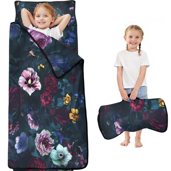 Pioneer Flower Floral Print Pattern Toddler Nap Mats for Kids Preschool,Sleeping Mat Bag or Kids,Toddler Sleeping Bag,Toddler Nap Mat or Daycare