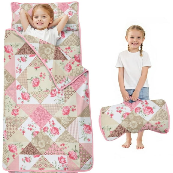 Pioneer Flower Floral Print Pattern Toddler Nap Mats for Kids Preschool,Sleeping Mat Bag or Kids,Toddler Sleeping Bag,Toddler Nap Mat or Daycare