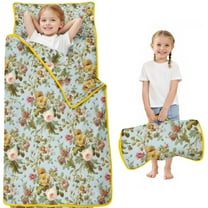 Pioneer Flower Floral Print Pattern Toddler Nap Mats for Kids Preschool,Sleeping Mat Bag or Kids,Toddler Sleeping Bag,Toddler Nap Mat or Daycare