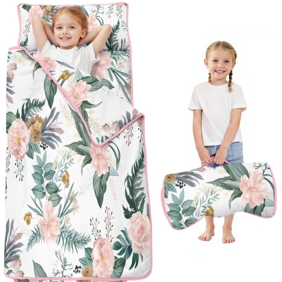 Pioneer Flower Floral Print Pattern Toddler Nap Mats for Kids Preschool,Sleeping Mat Bag or Kids,Toddler Sleeping Bag,Toddler Nap Mat or Daycare