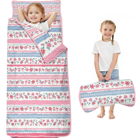 Pioneer Flower Floral Print Pattern Toddler Nap Mats for Kids Preschool,Sleeping Mat Bag or Kids,Toddler Sleeping Bag,Toddler Nap Mat or Daycare