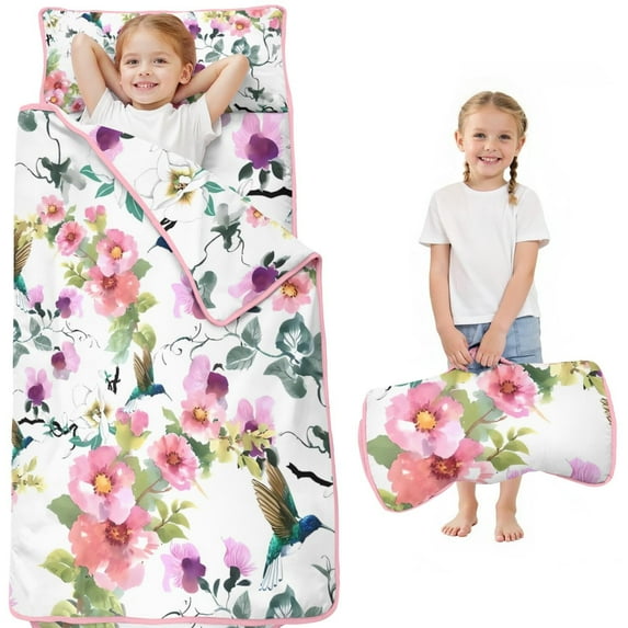 Pioneer Flower Floral Print Pattern Toddler Nap Mats for Kids Preschool,Sleeping Mat Bag or Kids,Toddler Sleeping Bag,Toddler Nap Mat or Daycare