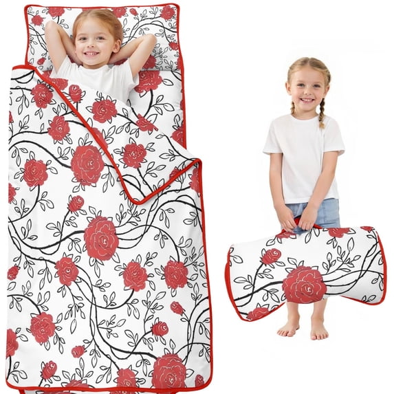 Pioneer Flower Floral Print Pattern Toddler Nap Mats for Kids Preschool,Sleeping Mat Bag or Kids,Toddler Sleeping Bag,Toddler Nap Mat or Daycare