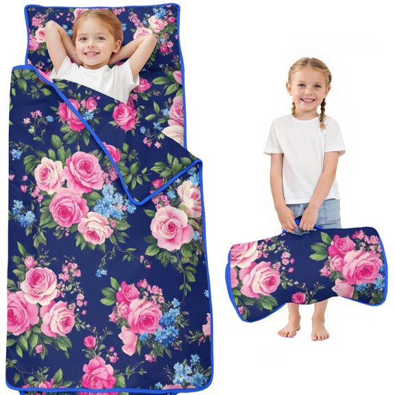 Pioneer Flower Floral Print Pattern Toddler Nap Mats for Kids Preschool,Sleeping Mat Bag or Kids,Toddler Sleeping Bag,Toddler Nap Mat or Daycare