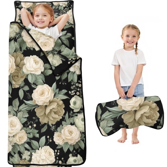Pioneer Flower Floral Print Pattern Toddler Nap Mats for Kids Preschool,Sleeping Mat Bag or Kids,Toddler Sleeping Bag,Toddler Nap Mat or Daycare