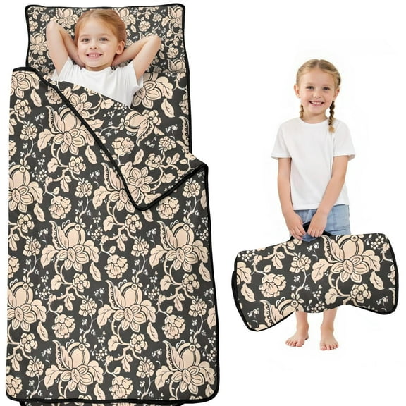 Pioneer Flower Floral Print Pattern Toddler Nap Mats for Kids Preschool,Sleeping Mat Bag or Kids,Toddler Sleeping Bag,Toddler Nap Mat or Daycare