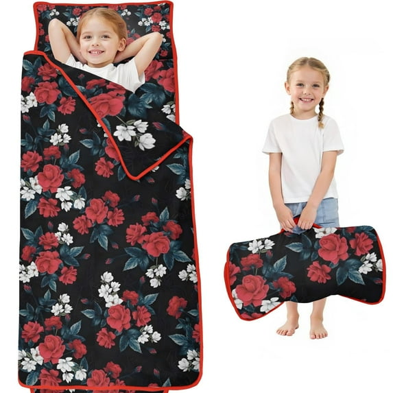 Pioneer Flower Floral Print Pattern Toddler Nap Mats for Kids Preschool,Sleeping Mat Bag or Kids,Toddler Sleeping Bag,Toddler Nap Mat or Daycare