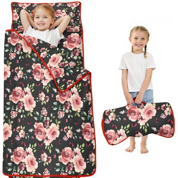 Pioneer Flower Floral Print Pattern Toddler Nap Mats for Kids Preschool,Sleeping Mat Bag or Kids,Toddler Sleeping Bag,Toddler Nap Mat or Daycare
