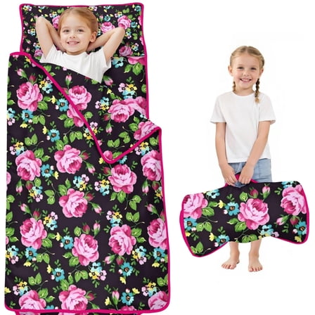 Pioneer Flower Floral Print Pattern Toddler Nap Mats for Kids Preschool,Sleeping Mat Bag or Kids,Toddler Sleeping Bag,Toddler Nap Mat or Daycare