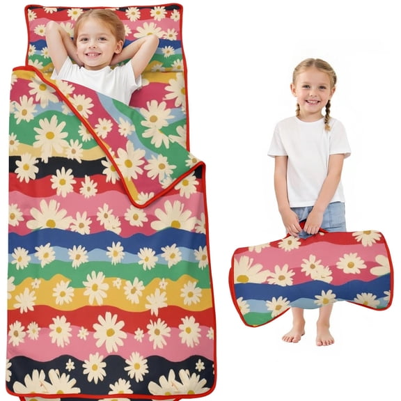 Pioneer Flower Floral Print Pattern Toddler Nap Mats for Kids Preschool,Sleeping Mat Bag or Kids,Toddler Sleeping Bag,Toddler Nap Mat or Daycare