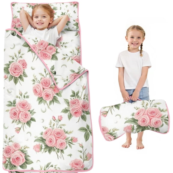 Pioneer Flower Floral Print Pattern Toddler Nap Mats for Kids Preschool,Sleeping Mat Bag or Kids,Toddler Sleeping Bag,Toddler Nap Mat or Daycare