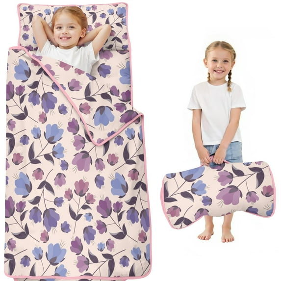 Pioneer Flower Floral Print Pattern Toddler Nap Mats for Kids Preschool,Sleeping Mat Bag or Kids,Toddler Sleeping Bag,Toddler Nap Mat or Daycare