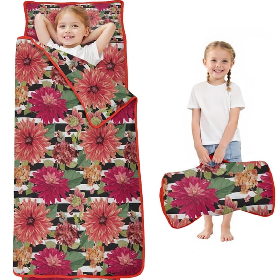 Pioneer Flower Floral Print Pattern Toddler Nap Mats for Kids Preschool,Sleeping Mat Bag or Kids,Toddler Sleeping Bag,Toddler Nap Mat or Daycare