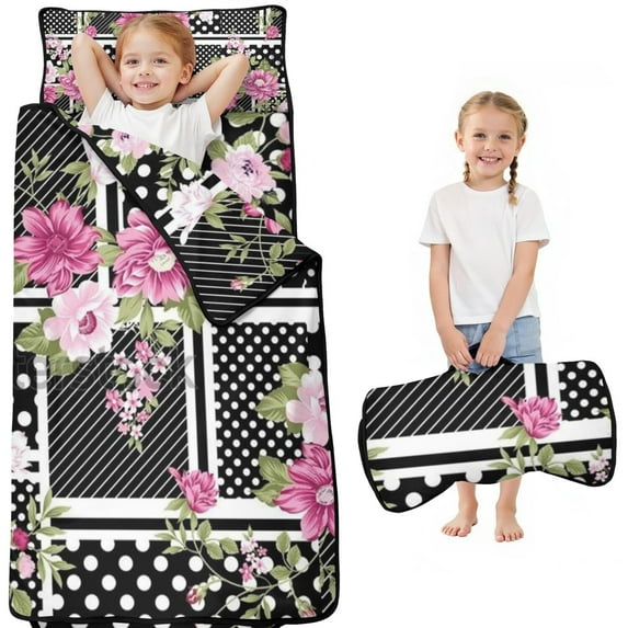 Pioneer Flower Floral Print Pattern Toddler Nap Mats for Kids Preschool,Sleeping Mat Bag or Kids,Toddler Sleeping Bag,Toddler Nap Mat or Daycare