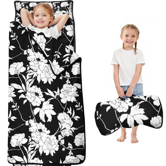 Pioneer Flower Floral Print Pattern Toddler Nap Mats for Kids Preschool,Sleeping Mat Bag or Kids,Toddler Sleeping Bag,Toddler Nap Mat or Daycare