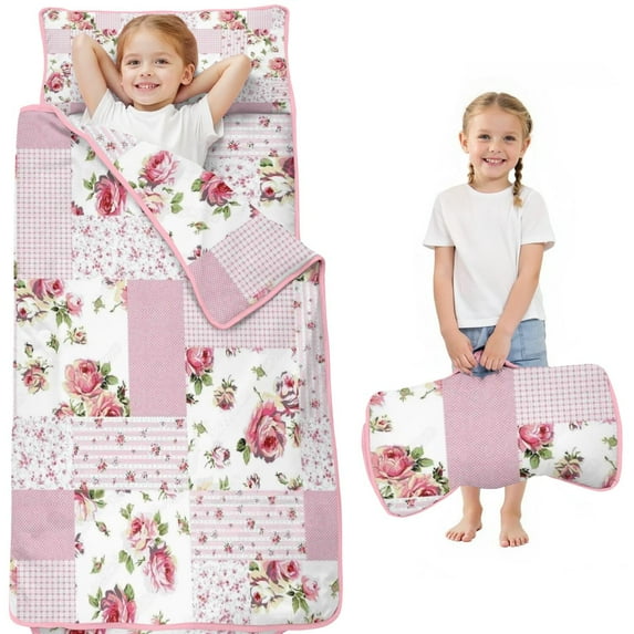 Pioneer Flower Floral Print Pattern Toddler Nap Mats for Kids Preschool,Sleeping Mat Bag or Kids,Toddler Sleeping Bag,Toddler Nap Mat or Daycare