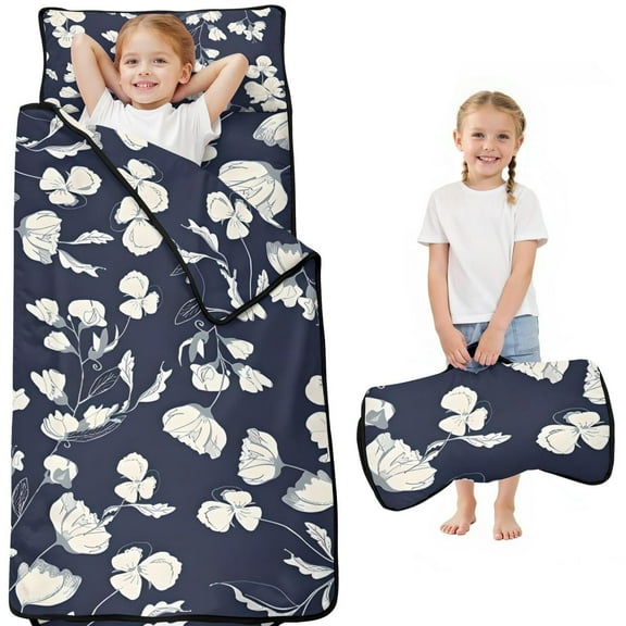 Pioneer Flower Floral Print Pattern Toddler Nap Mats for Kids Preschool,Sleeping Mat Bag or Kids,Toddler Sleeping Bag,Toddler Nap Mat or Daycare