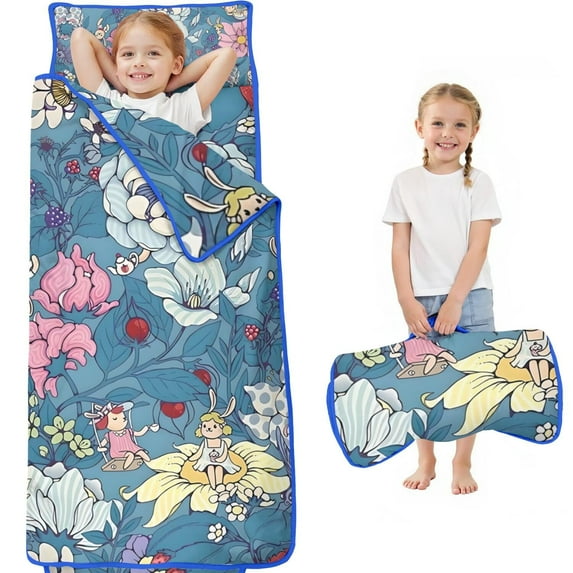 Pioneer Flower Floral Print Pattern Toddler Nap Mats for Kids Preschool,Sleeping Mat Bag or Kids,Toddler Sleeping Bag,Toddler Nap Mat or Daycare