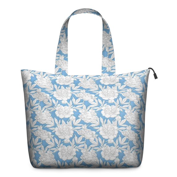 Pioneer Flower Floral Print Pattern Travel Tote Bags for Women Carry On,Large Weekender Bags for Women Travel,Multi Functional Duffle Bag for Work,Shopping,Sports
