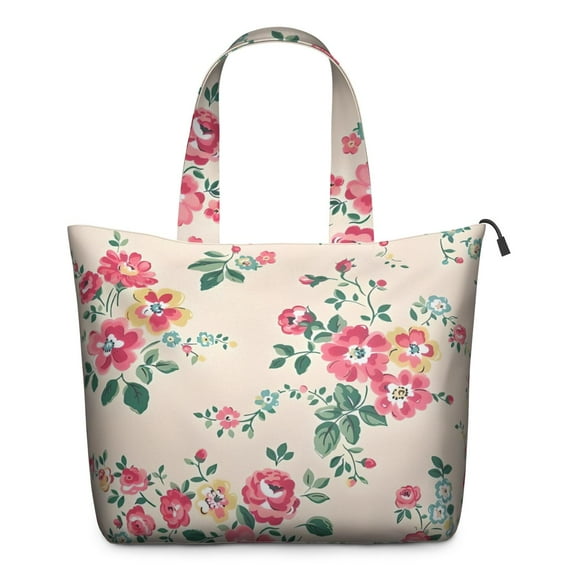 Pioneer Flower Floral Print Pattern Travel Tote Bags for Women Carry On,Large Weekender Bags for Women Travel,Multi Functional Duffle Bag for Work,Shopping,Sports