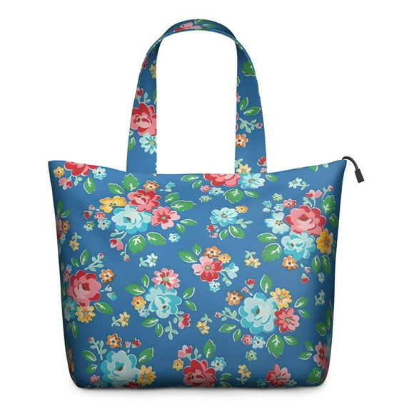 Pioneer Flower Floral Print Pattern Travel Tote Bags for Women Carry On,Large Weekender Bags for Women Travel,Multi Functional Duffle Bag for Work,Shopping,Sports