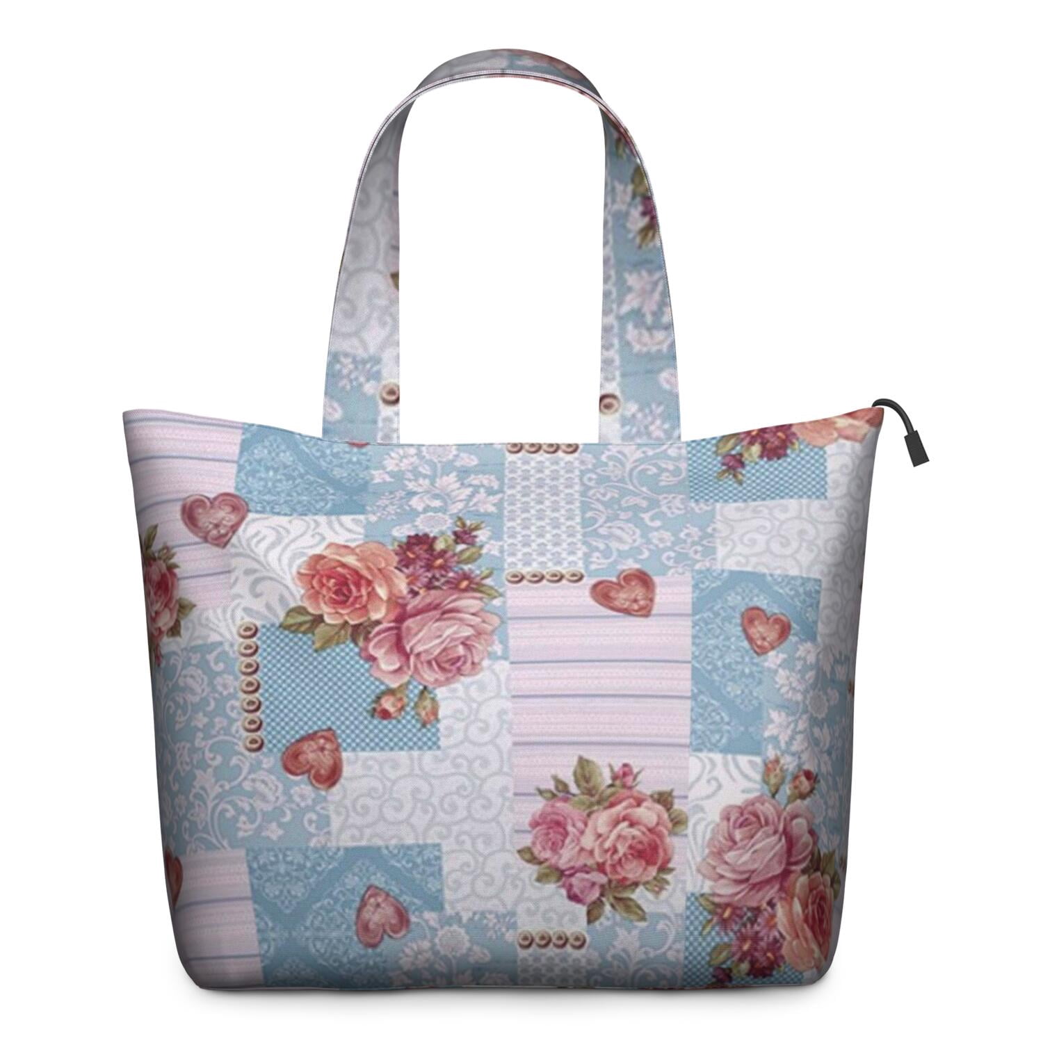Pioneer Flower Floral Print Pattern Travel Tote Bags for Women Carry On,Large Weekender Bags for Women Travel,Multi Functional Duffle Bag for Work,Shopping,Sports