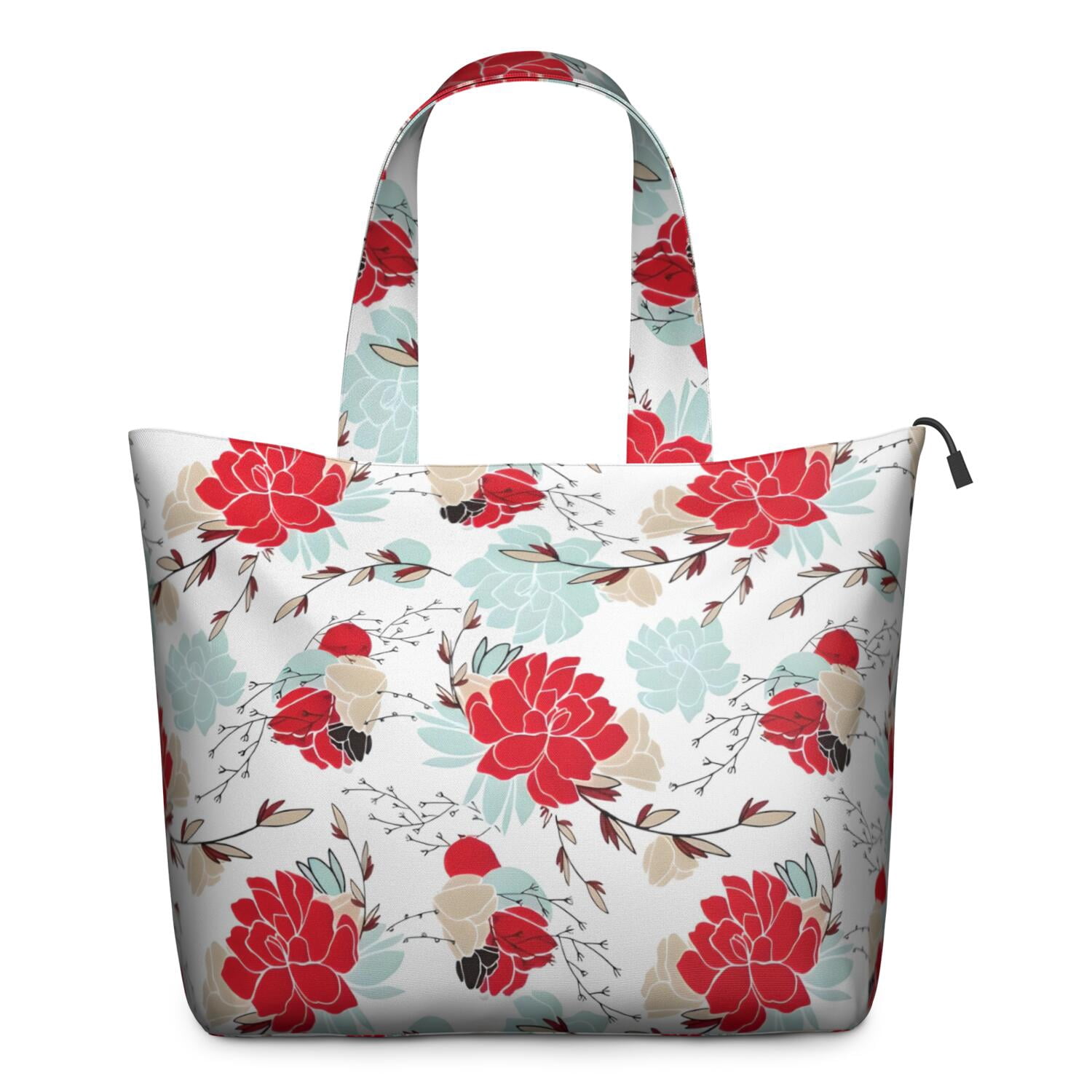 Pioneer Flower Floral Print Pattern Travel Tote Bags for Women Carry On,Large Weekender Bags for Women Travel,Multi Functional Duffle Bag for Work,Shopping,Sports