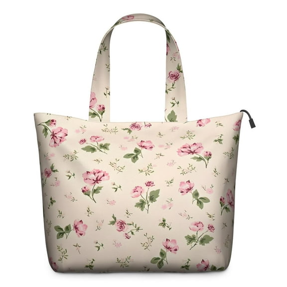 Pioneer Flower Floral Print Pattern Travel Tote Bags for Women Carry On,Large Weekender Bags for Women Travel,Multi Functional Duffle Bag for Work,Shopping,Sports