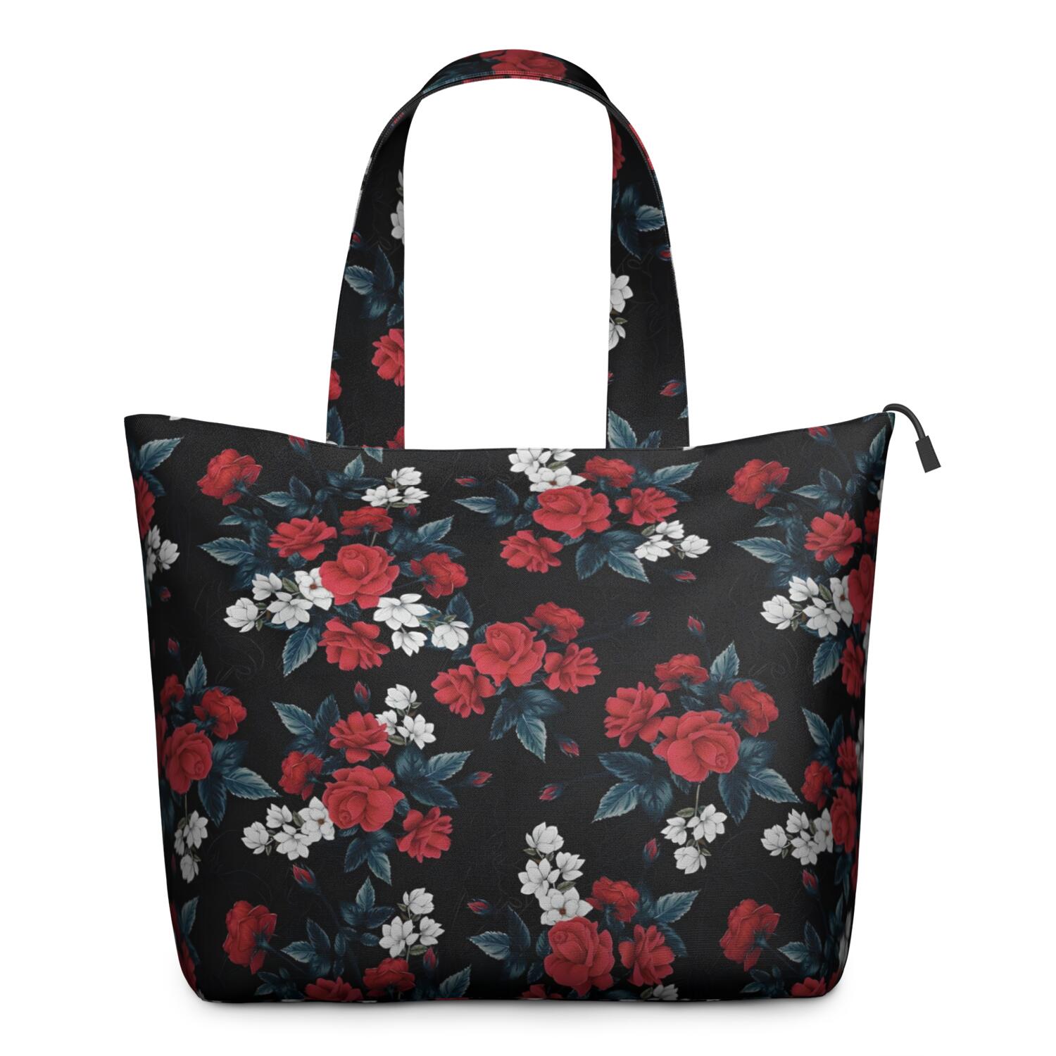 Pioneer Flower Floral Print Pattern Travel Tote Bags for Women Carry On,Large Weekender Bags for Women Travel,Multi Functional Duffle Bag for Work,Shopping,Sports