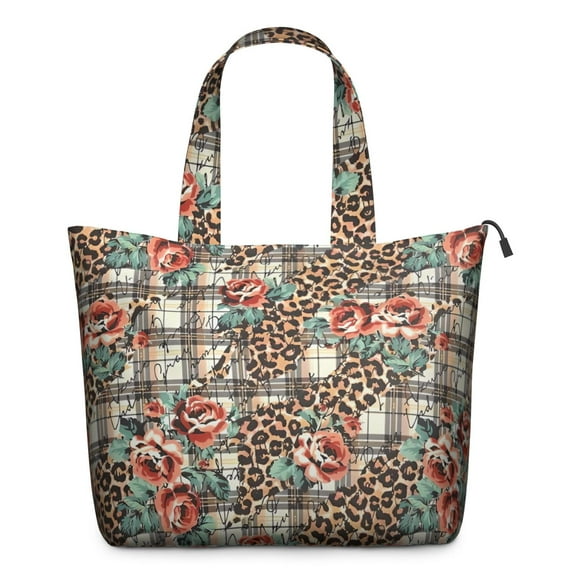 Pioneer Flower Floral Print Pattern Travel Tote Bags for Women Carry On,Large Weekender Bags for Women Travel,Multi Functional Duffle Bag for Work,Shopping,Sports
