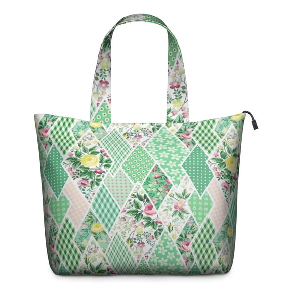 Pioneer Flower Floral Print Pattern Travel Tote Bags for Women Carry On,Large Weekender Bags for Women Travel,Multi Functional Duffle Bag for Work,Shopping,Sports