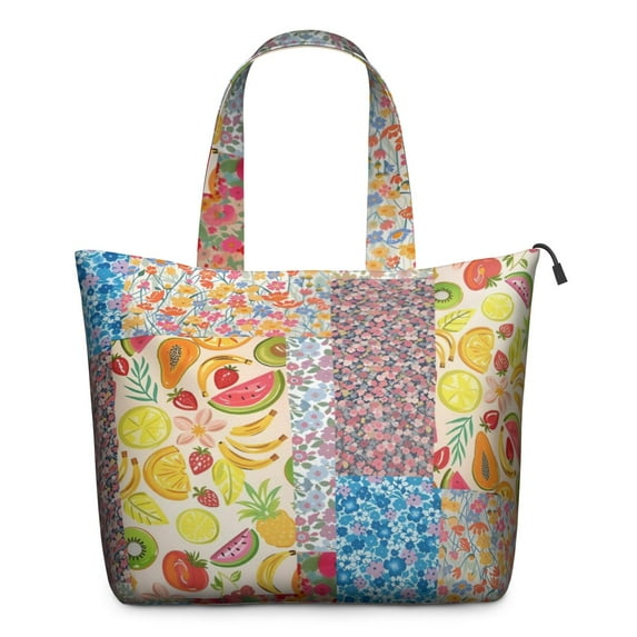 Pioneer Flower Floral Print Pattern Travel Tote Bags for Women Carry On,Large Weekender Bags for Women Travel,Multi Functional Duffle Bag for Work,Shopping,Sports