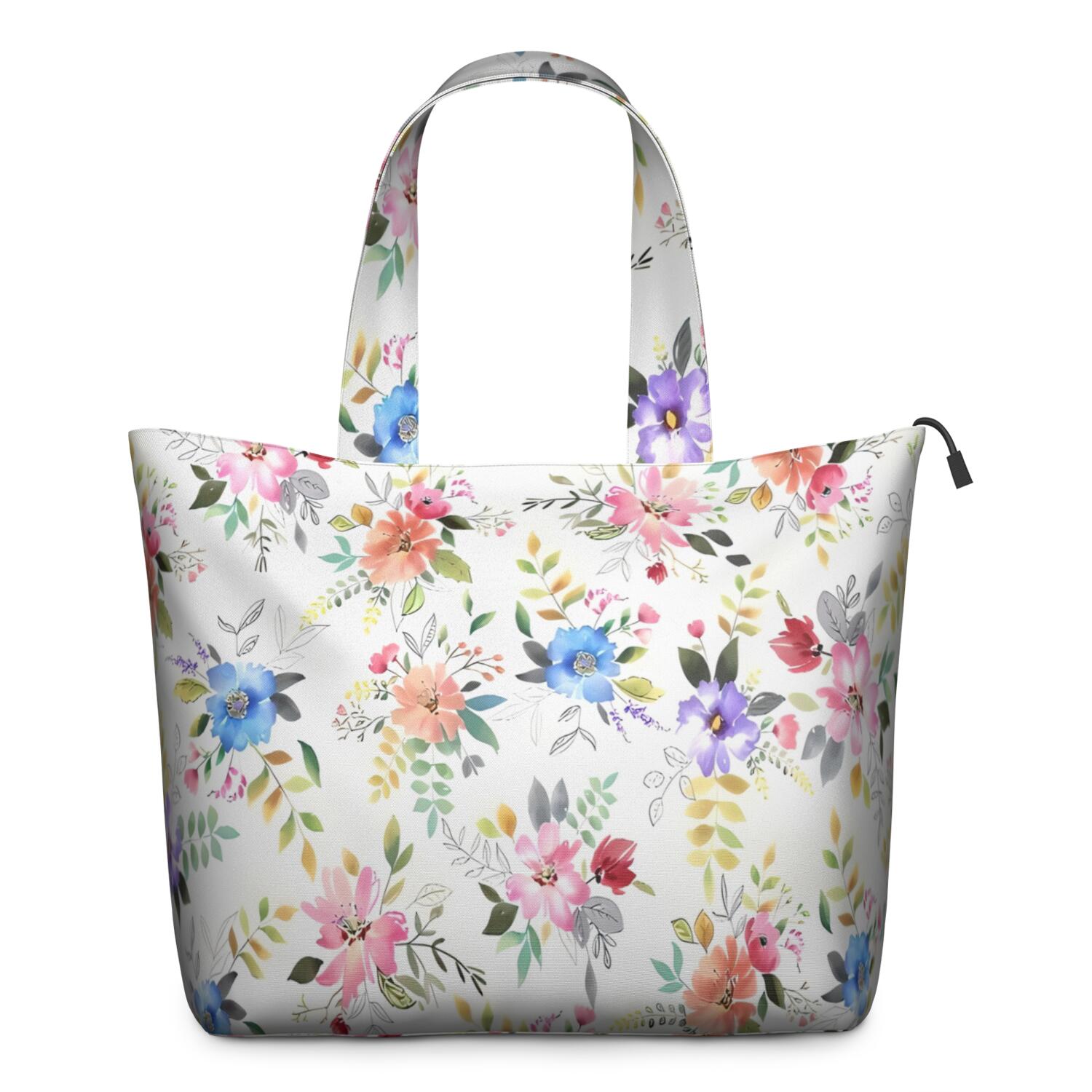 Pioneer Flower Floral Print Pattern Travel Tote Bags for Women Carry On,Large Weekender Bags for Women Travel,Multi Functional Duffle Bag for Work,Shopping,Sports