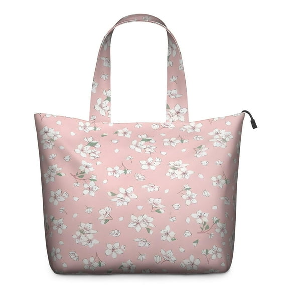 Pioneer Flower Floral Print Pattern Travel Tote Bags for Women Carry On,Large Weekender Bags for Women Travel,Multi Functional Duffle Bag for Work,Shopping,Sports
