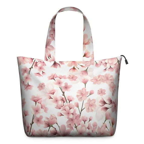 Pioneer Flower Floral Print Pattern Travel Tote Bags for Women Carry On,Large Weekender Bags for Women Travel,Multi Functional Duffle Bag for Work,Shopping,Sports