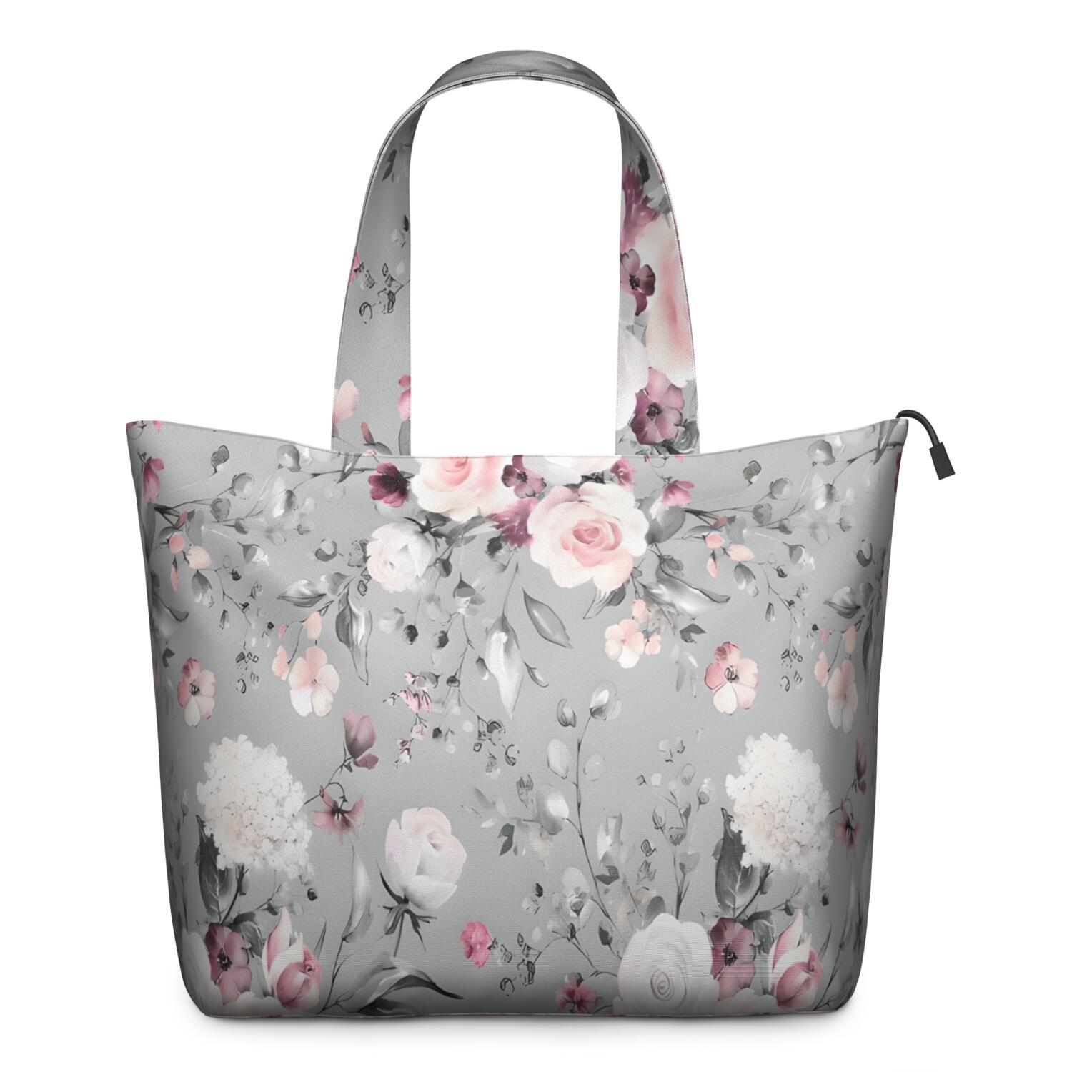 Pioneer Flower Floral Print Pattern Travel Tote Bags for Women Carry On,Large Weekender Bags for Women Travel,Multi Functional Duffle Bag for Work,Shopping,Sports