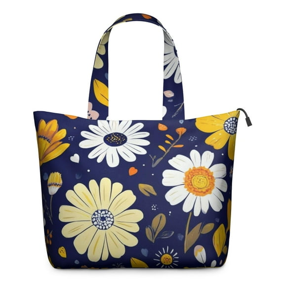 Pioneer Flower Floral Print Pattern Travel Tote Bags for Women Carry On,Large Weekender Bags for Women Travel,Multi Functional Duffle Bag for Work,Shopping,Sports