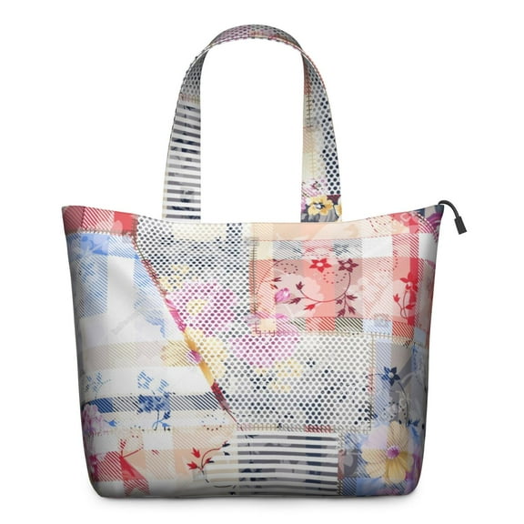 Pioneer Flower Floral Print Pattern Travel Tote Bags for Women Carry On,Large Weekender Bags for Women Travel,Multi Functional Duffle Bag for Work,Shopping,Sports