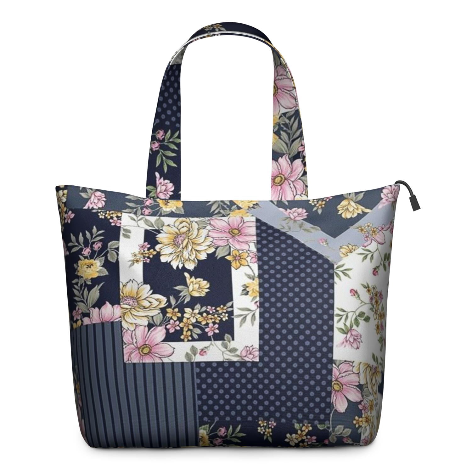 Pioneer Flower Floral Print Pattern Travel Tote Bags for Women Carry On,Large Weekender Bags for Women Travel,Multi Functional Duffle Bag for Work,Shopping,Sports