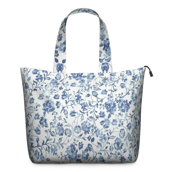 Pioneer Flower Floral Print Pattern Travel Tote Bags for Women Carry On,Large Weekender Bags for Women Travel,Multi Functional Duffle Bag for Work,Shopping,Sports
