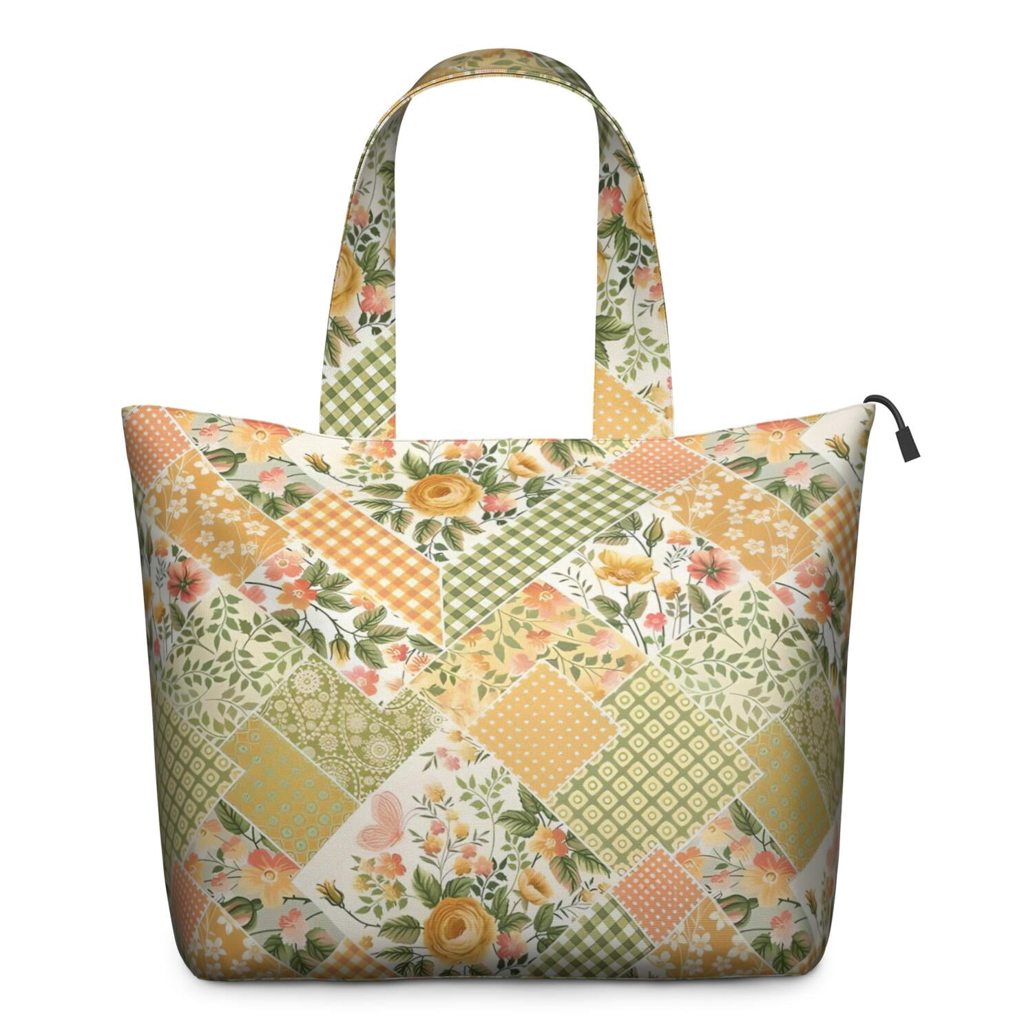 Pioneer Flower Floral Print Pattern Travel Tote Bags for Women Carry On,Large Weekender Bags for Women Travel,Multi Functional Duffle Bag for Work,Shopping,Sports