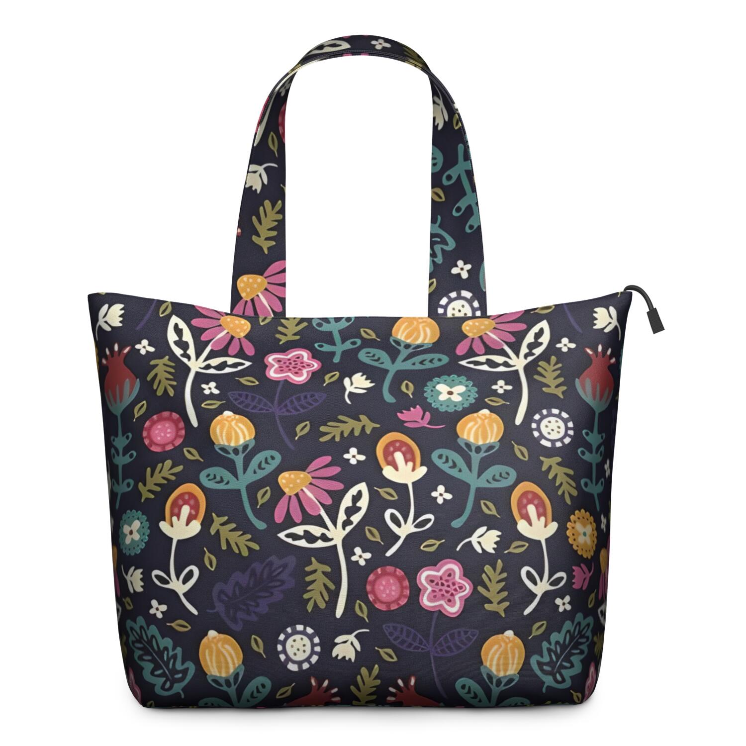 Pioneer Flower Floral Print Pattern Travel Tote Bags for Women Carry On,Large Weekender Bags for Women Travel,Multi Functional Duffle Bag for Work,Shopping,Sports