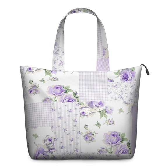 Pioneer Flower Floral Print Pattern Travel Tote Bags for Women Carry On,Large Weekender Bags for Women Travel,Multi Functional Duffle Bag for Work,Shopping,Sports