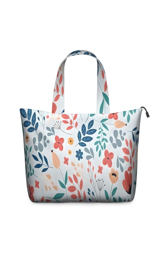 Pioneer Flower Floral Print Pattern Travel Tote Bags for Women Carry On,Large Weekender Bags for Women Travel,Multi Functional Duffle Bag for Work,Shopping,Sports