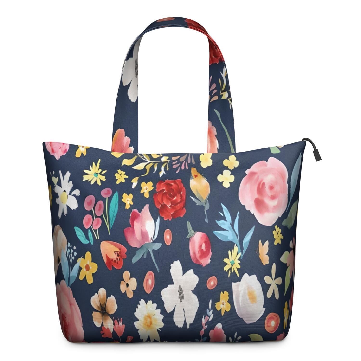 Pioneer Flower Floral Print Pattern Travel Tote Bags for Women Carry On,Large Weekender Bags for Women Travel,Multi Functional Duffle Bag for Work,Shopping,Sports