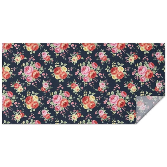 Pioneer Flower Floral Print Pattern Waterproof Tablecloth, Rectangular ...