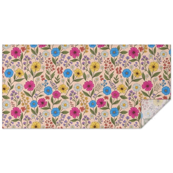Table Menu App Pioneer Flower Floral Print Pattern Waterproof Tablecloth, Rectangular ...